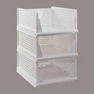 Set Van 3 Kledingorganizers Evadin Wit & ↑18,8 Cm - Sklum