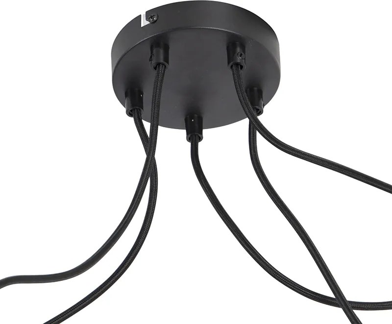 Design hanglamp zwart 5-lichts - Cavalux