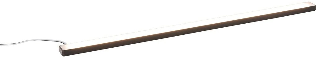 Goossens Kastverlichting Finish, Ledstrip 43 cm breed geel licht, zwart aluminium, , stijlvol landelijk