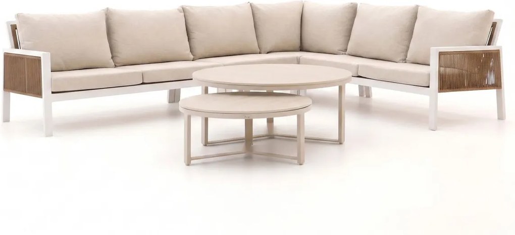 Hoek loungeset Manifesto  | 6 personen | Loungeset Wit | Hoekbank Aluminium | Kees Smit Tuinmeubelen