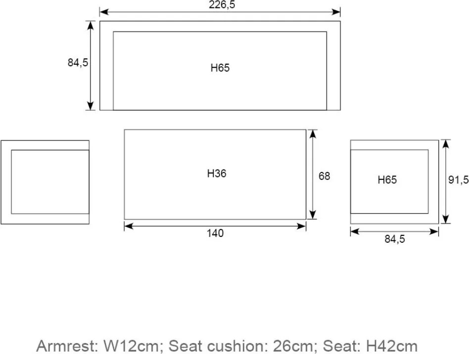 Garden Impressions Malakka loungebank - light teak look