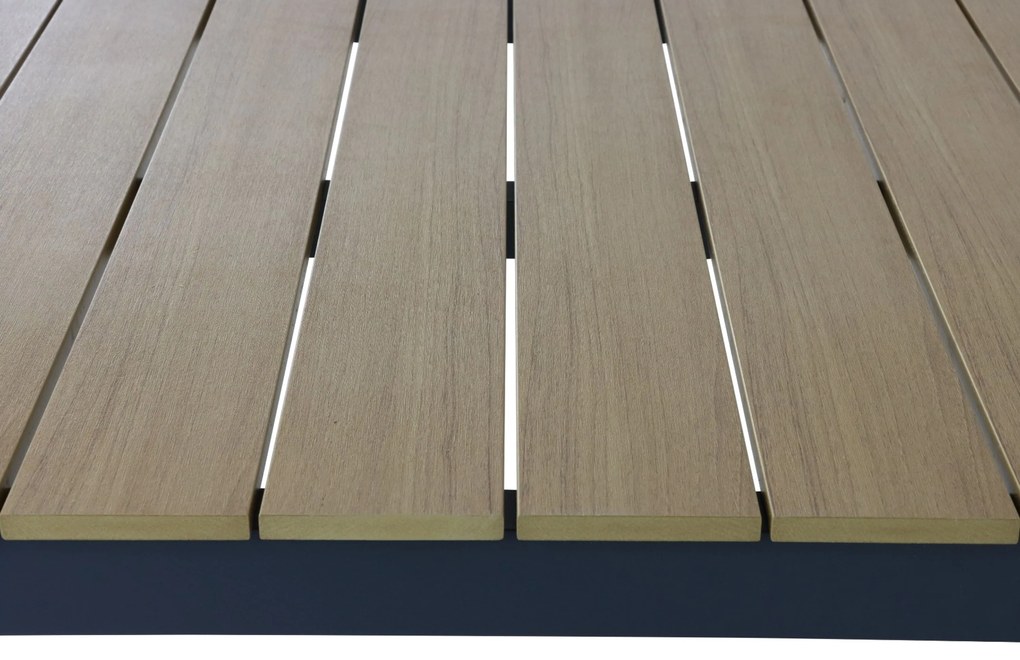 Dining Tuintafel rechthoekig 200 x 103 cm Aluminium Grijs Santika Mind