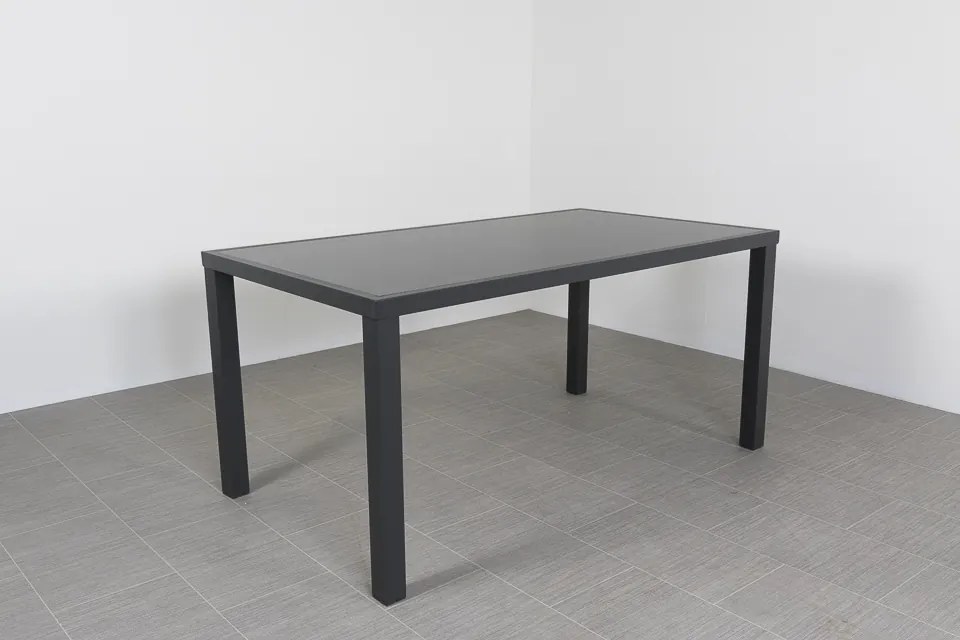 Lima/Alma 6-persoons stapelbare tuinset 160x90 cm. - Antraciet