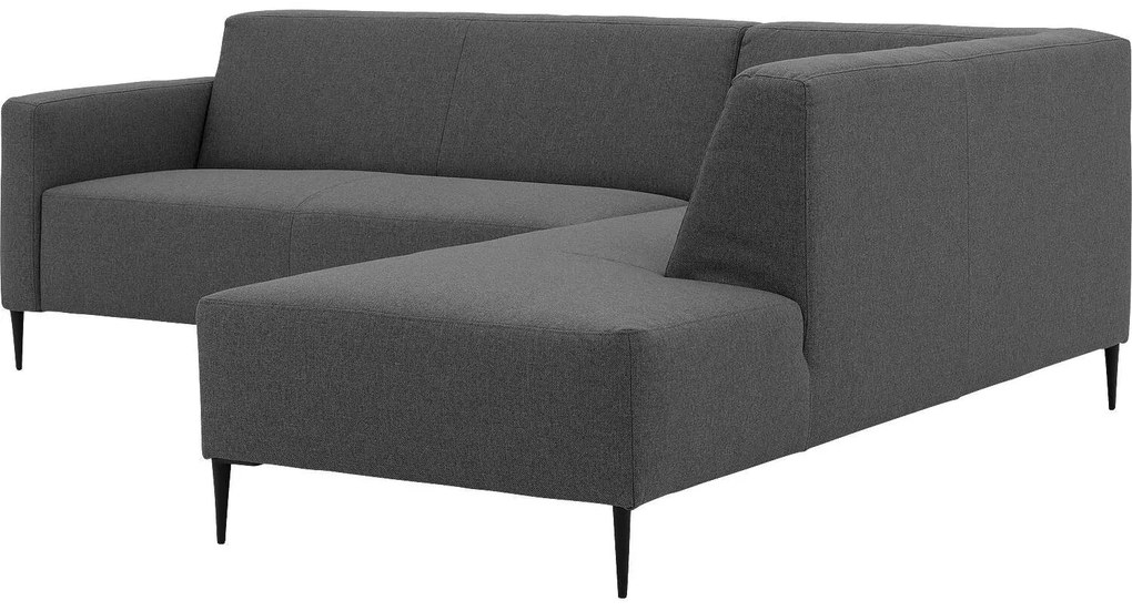 Goossens  Key West grijs, stof, 2,5-zits, modern design met ligelement rechts