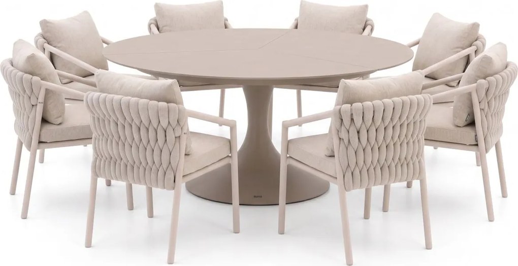 Diningset SUNS | 8 personen | Tuinset sintered stone | 9-delig | Kees Smit Tuinmeubelen