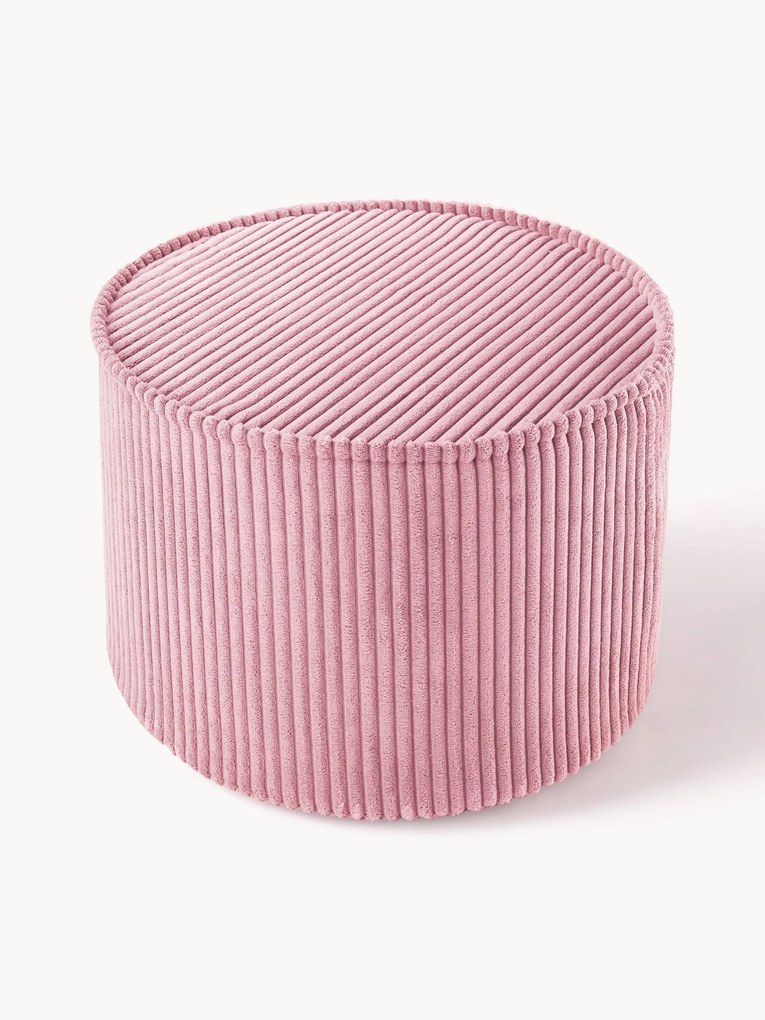 Kinderen poef Sugar van corduroy, Ø 40 cm