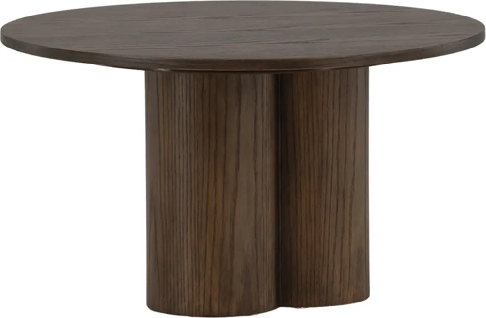 Salontafel Met Cilindervormige Poten Mocca - 80 X 80cm.