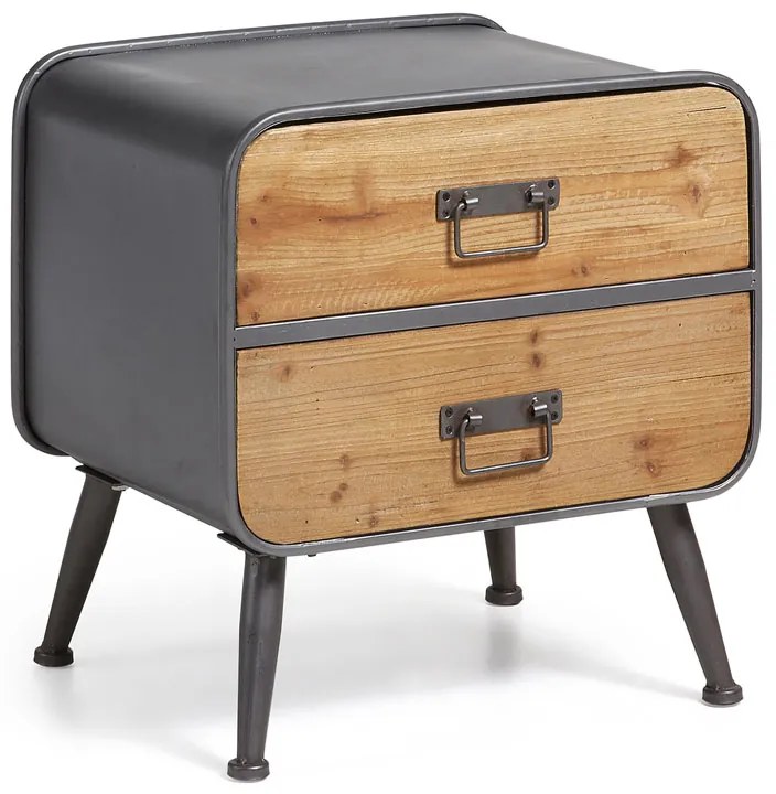 Kave Home Halie Metalen Nachtkastje - 48x38x50cm.