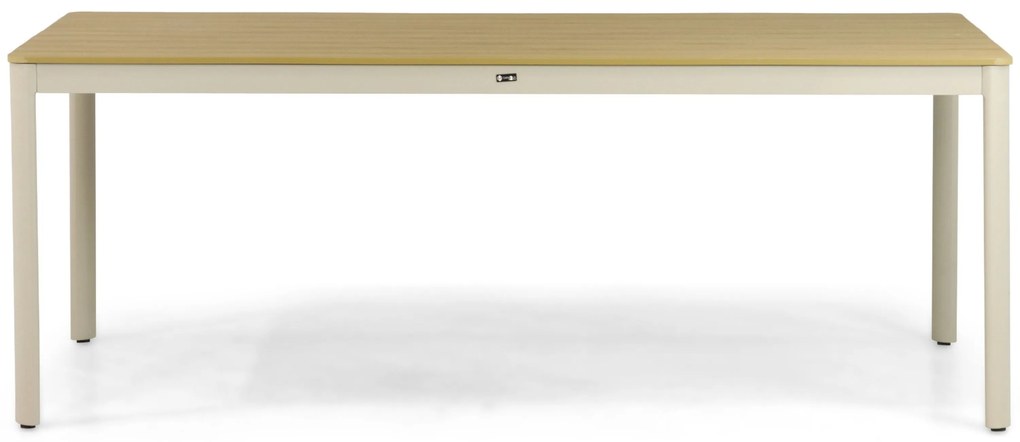 Dining Tuintafel rechthoekig 200 x 103 cm Aluminium Taupe Santika Mind