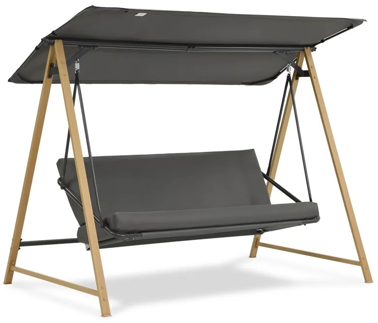 Metalen schommelbank Alicante Garden Point woodlike