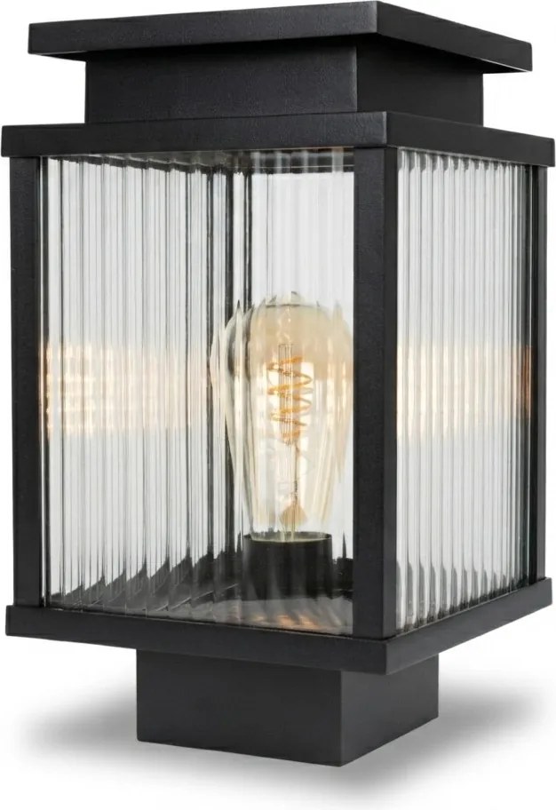 Leicester 2 Sokkellamp Zwart 30cm