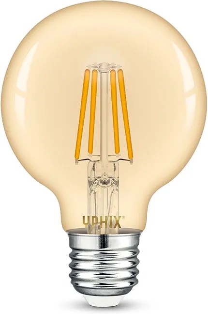 E27 Led Filament Lamp Atlas G80 4,5w 2200k Dimbaar Amber | LEDdirect.nl
