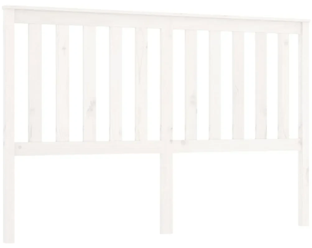 vidaXL Hoofdbord 166x6x101 cm massief grenenhout wit