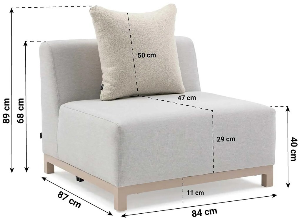Hoek loungeset 6 personen Outdoor textiel Grijs De Laan Projects