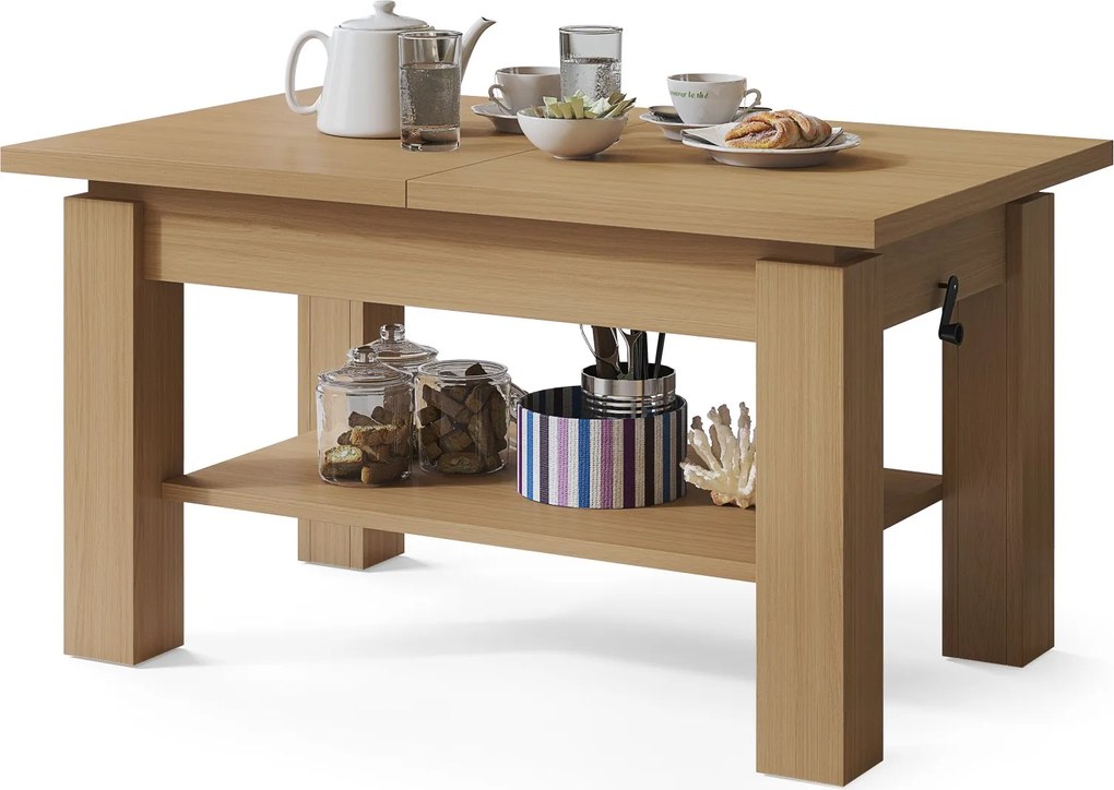 ASTORIA eiken Oasis, opklapbare salontafel