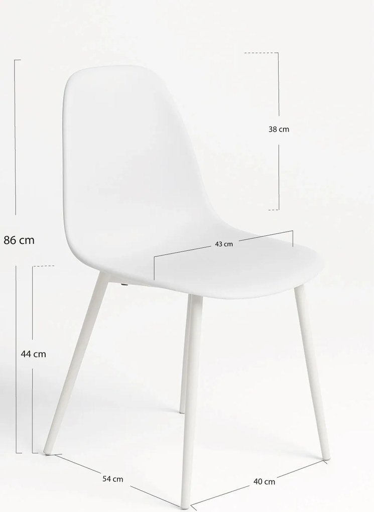 Set 2 White Teok Kunstlederen Stoelen