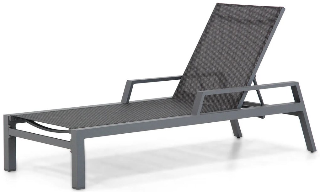 Lifestyle Garden Furniture Licata Ligbed Verstelbaar Aluminium/textileen Grijs