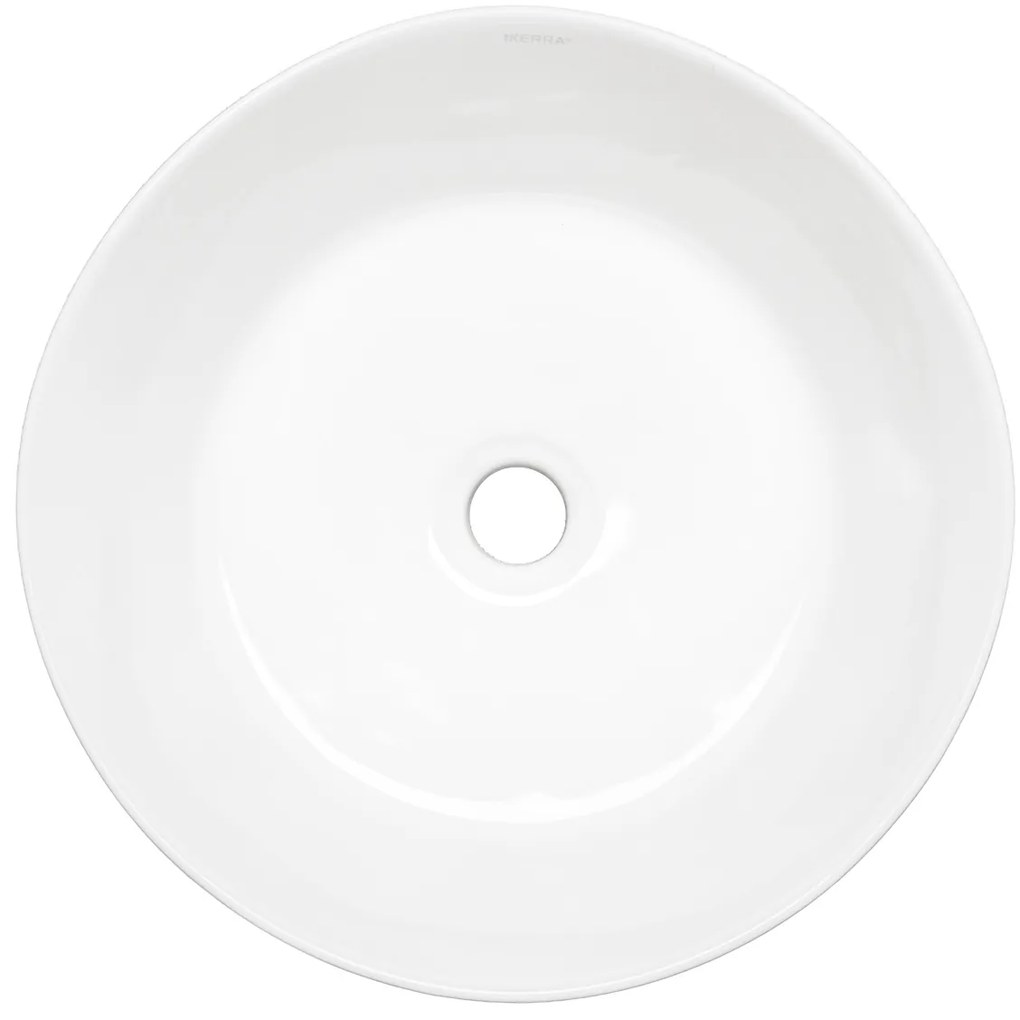 Kerra KR919 waskom rond glans wit 40x40x14cm