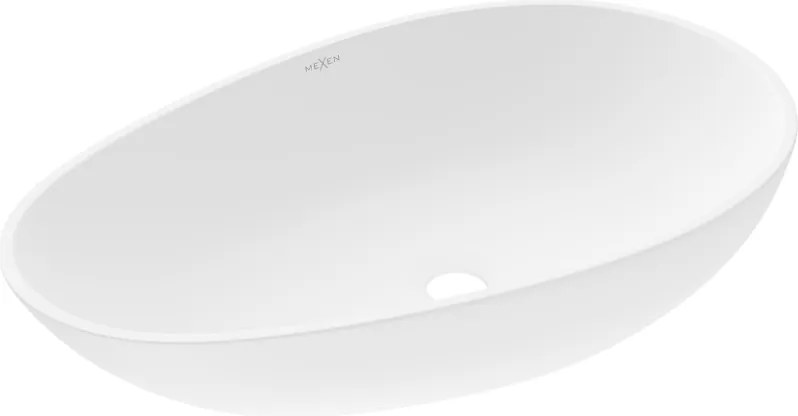 Mexen Nora opzetwastafel van conglomeraten 60 x 36 cm, wit - 23056001