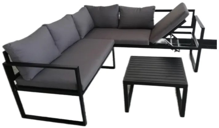 The Outsider Budget Hoek Loungeset - Isabella - Antraciet - Aluminium