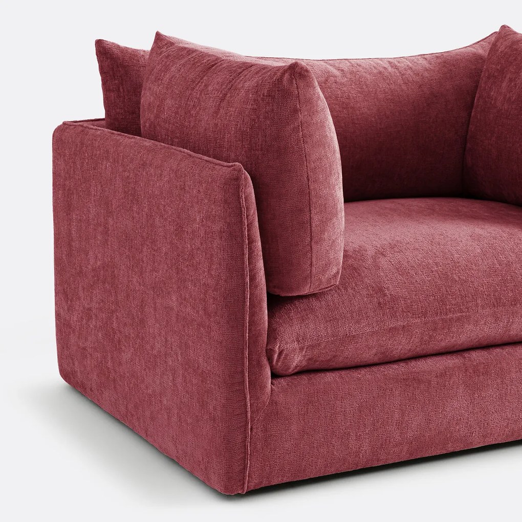 XL fauteuil Malo in getextureerd fluweel