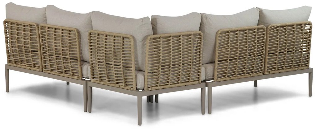 Hoek loungeset 5 personen Wicker/Aluminium/Aluminium/wicker Taupe  Coco Ibiza