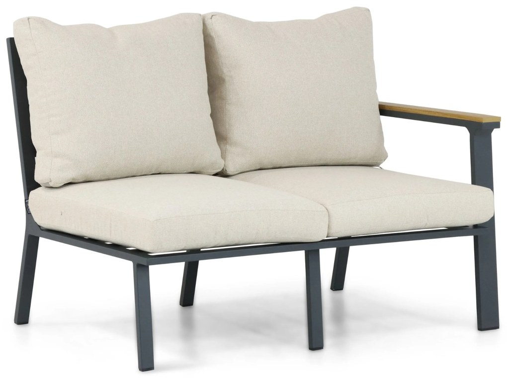 Hoek loungeset 6 personen Aluminium/Polywood (grey teakfinish) Grijs Lifestyle Garden Furniture Santiago