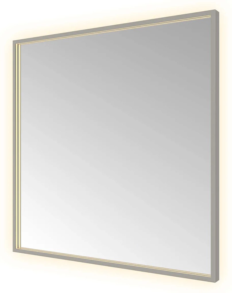 Hotbath &More Square rechthoekige spiegel 80x80cm geborsteld gunmetal PVD