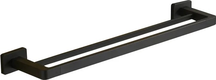 Mexen Asis dubbele handdoekhaak, zwart - 7017625-70
