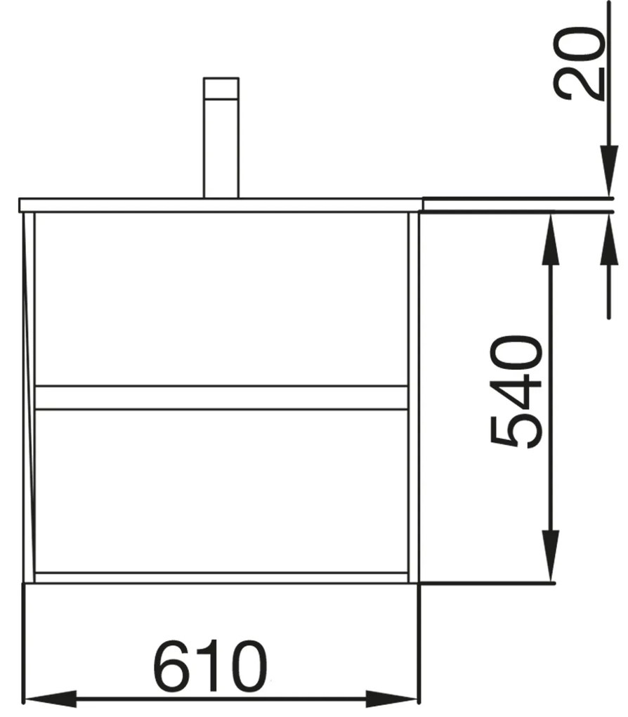 Muebles Project badmeubel donker eiken 60cm