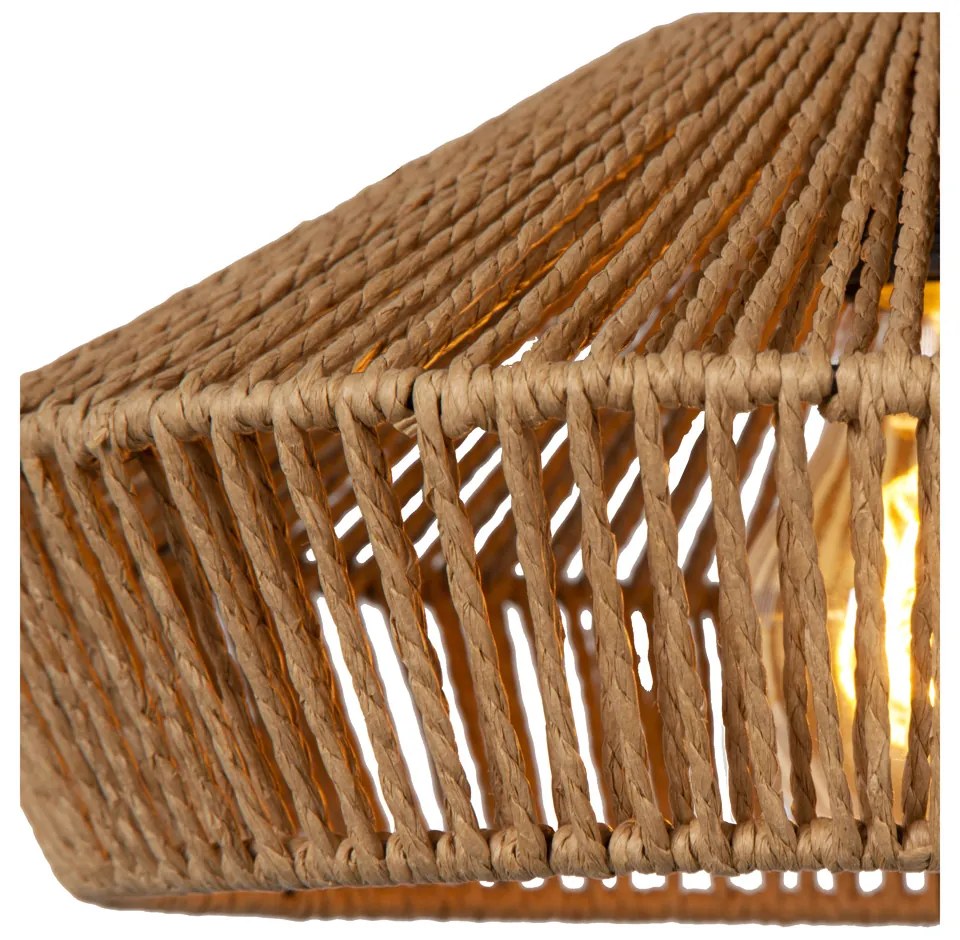 Lucide Yunkai hanglamp 3x E27 rotan