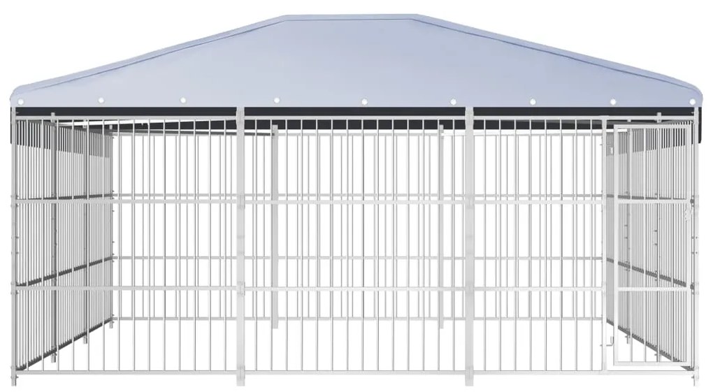 vidaXL Hondenkennel voor buiten met dak 450x450x200 cm