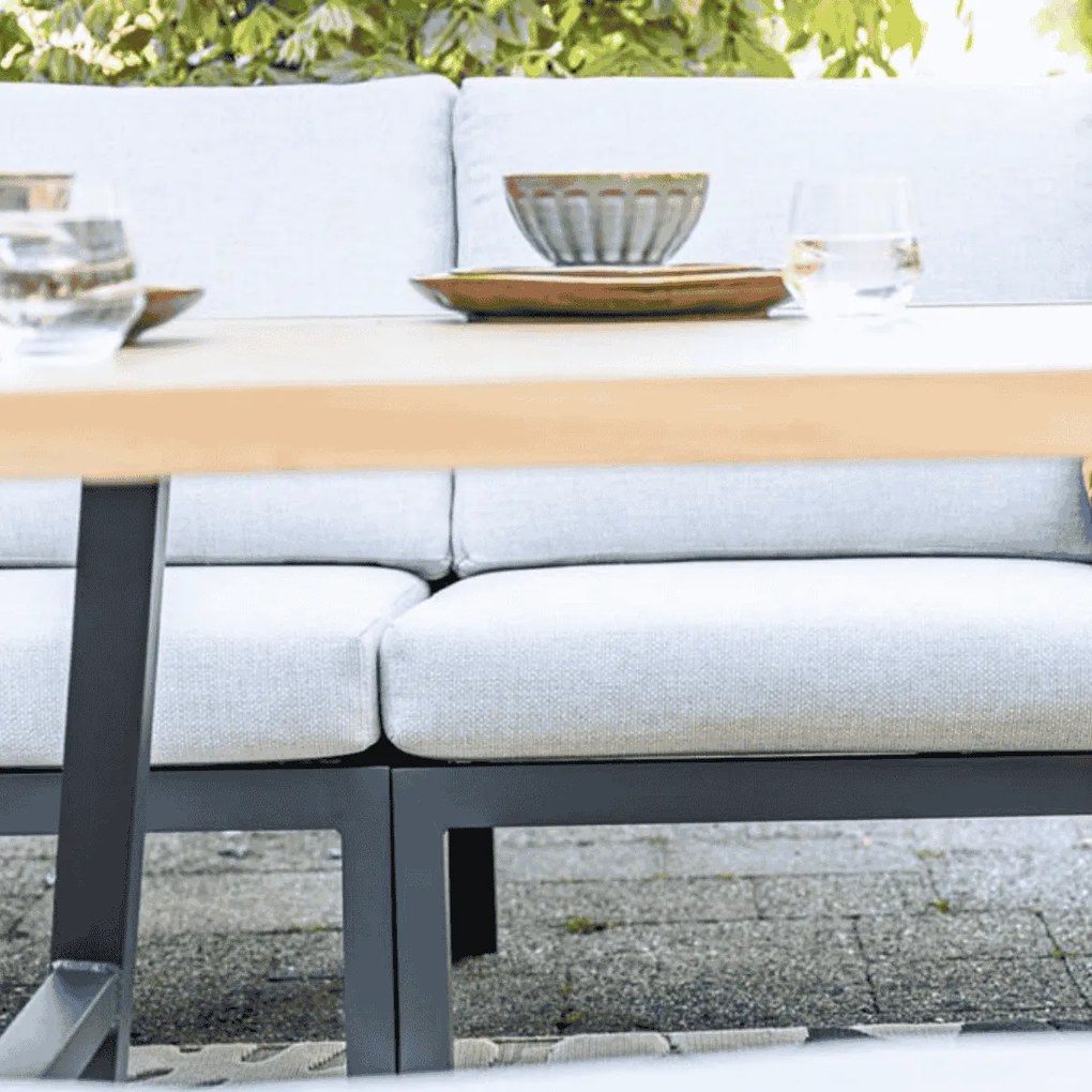 Garden Impressions Lissabon lounge dining set R 4-delig - valley sand