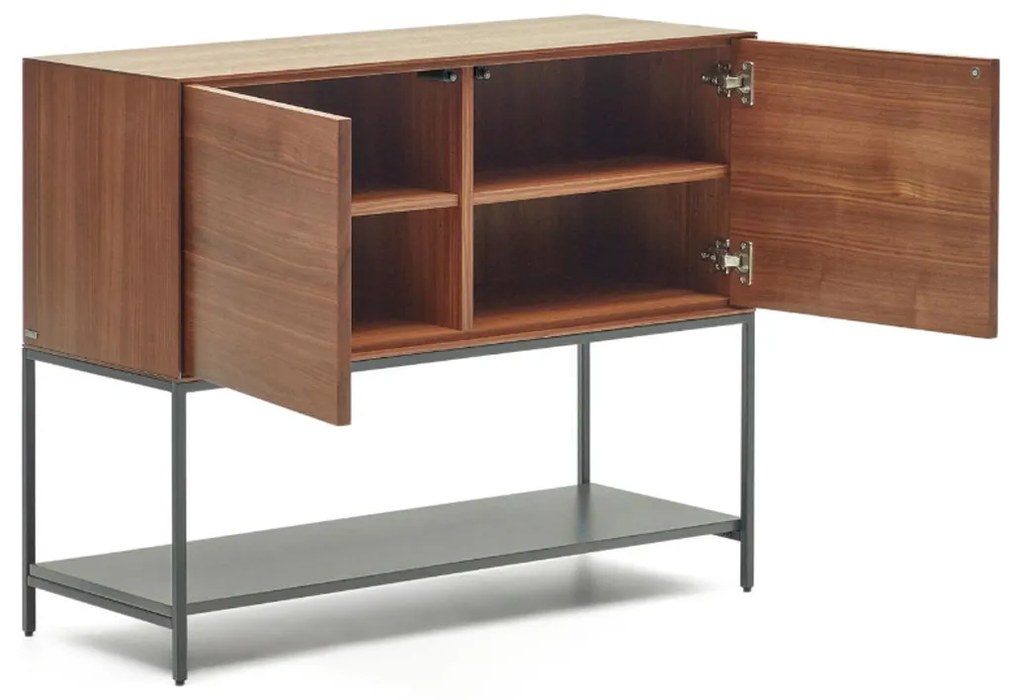 Kave Home Vedrana Design Dressoir Op Hoge Poten Walnoot - 97.5x40x80cm.