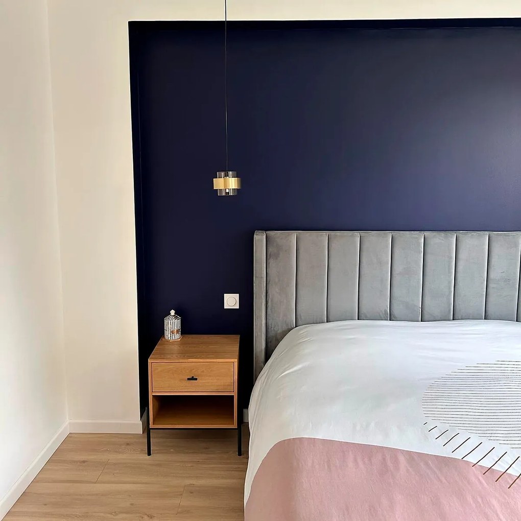 Hanglamp in gerookt glasØ13,8 cm, Botello