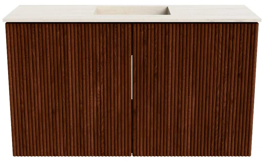 Mondiaz Joya DLux 70cm toiletmeubel ruby met wastafel faye midden 1 kraangat meli
