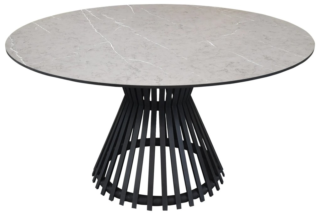 Pasadena low dining tuintafel 140xH69 cm keramisch antraciet
