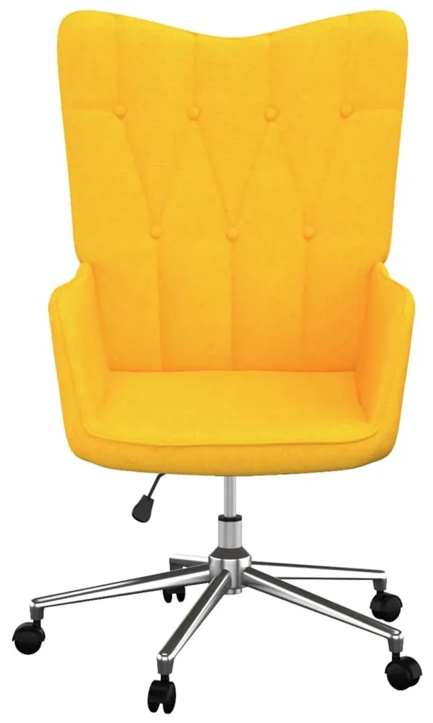 vidaXL Relaxstoel stof mosterdgeel