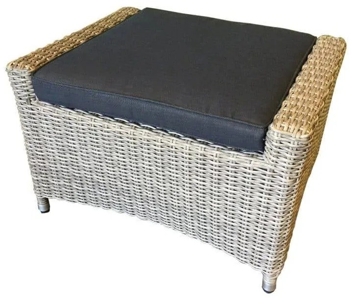 Menorca voetenbank grijs wicker