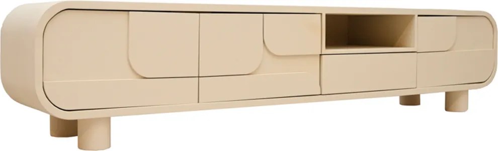 Beige Tv-meubel Organisch 210 Cm - 210x40x45cm.