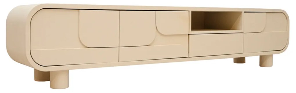 Tower Living Beige Tv-meubel Organisch 210 Cm Alviano - 210x40x45cm.