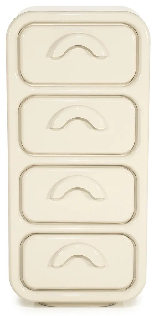 Retro Ladekast Beige - 50x32x108cm.