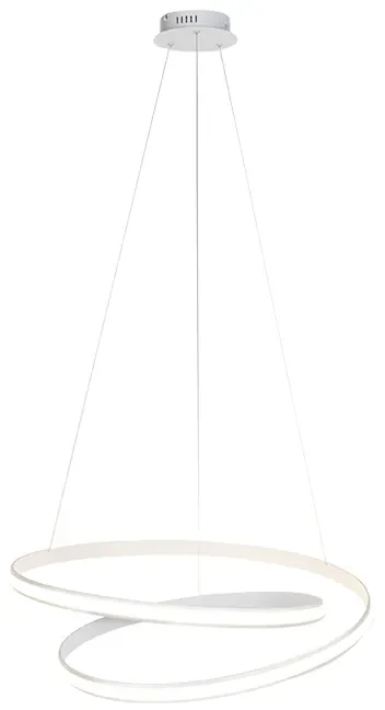 Eettafel / Eetkamer Moderne hanglamp wit 74 cm incl. LED dimbaar - Rowan Modern rond Binnenverlichting Lamp