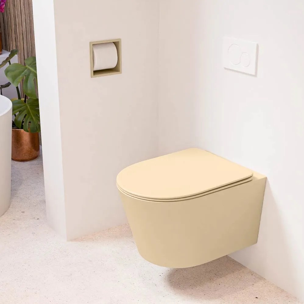 Mondiaz Lavie toiletpot randloos met softclose zitting sand