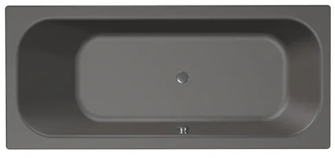 Xenz Aruba Ligbad - 180x80x48 - afvoer Midden - acryl - antraciet 6891-05