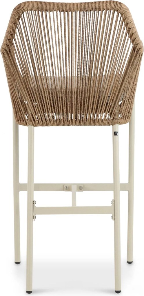 Barstoel Aluminium/rope Taupe-naturel-bruin De Laan Marbella
