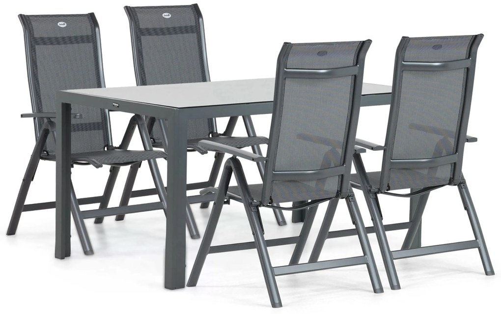 Tuinset 4 personen 150 cm Aluminium/textileen Grijs Hartman Alice/Venustas