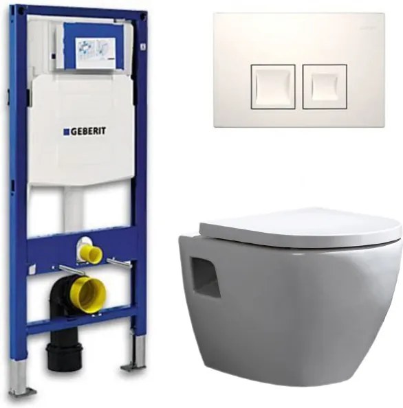 Geberit UP 100 Toiletset - Inbouw WC Hangtoilet Wandcloset - Daley Delta 50 Wit