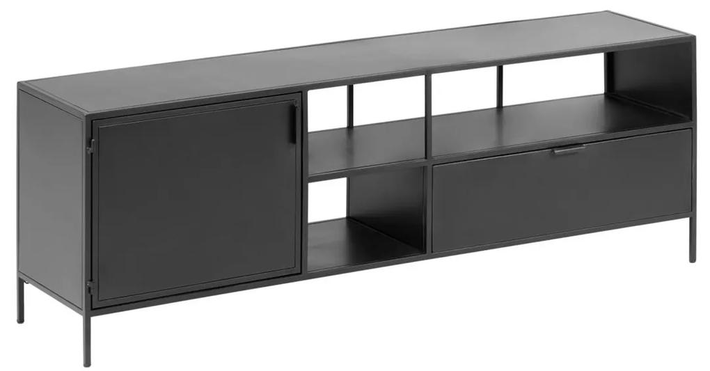 Kave Home Shantay Zwart Metalen Tv-meubel - 150x35x50cm.