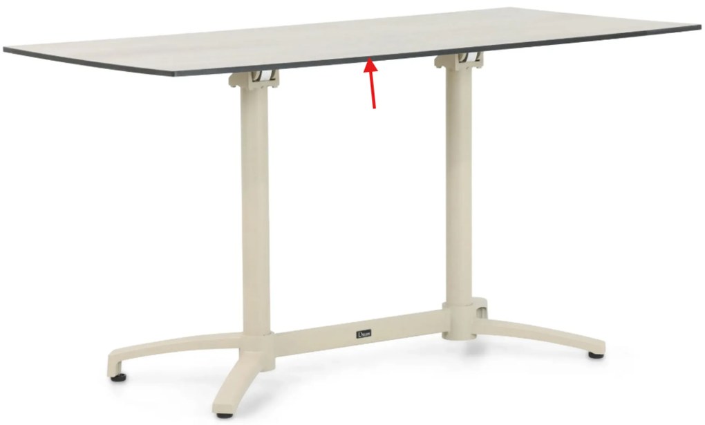 Tuinset 4 personen 140 cm Aluminium Zand/Beige Lifestyle Garden Furniture Ultimate/Marano